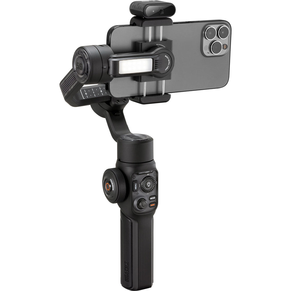 Zhiyun Smooth 5S AI handheld gimbal stabilizer for professional video recording, featuring advanced stabilization technology.