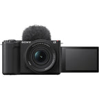 Sony ZV-E10 II video camera with 16-50mm zoom lens, compact mirrorless camera for high-quality video recording.