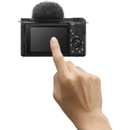 Sony ZV-E10 II mirrorless camera with 16-50mm zoom lens, showcasing its compact design and versatile video camera features.