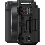Sony ZV-E10 II mirrorless camera with 16-50mm zoom lens, showcasing the compact design and versatile features for video recording.