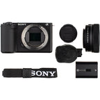 Sony ZV-E10 II mirrorless camera with 16-50mm zoom lens, compact video camera for high-quality content creation