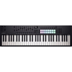 Novation Launchkey 61 MK4 MIDI keyboard with 61 keys and control pads, designed for music production and live performance.