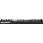 Novation Launchkey 61 MK4 MIDI keyboard with 61 keys, control knobs, and pads for music production and live performance.