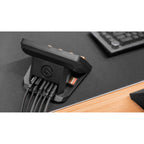 Elgato USB hub for Stream Deck+ showing multiple USB ports and sleek black design for video equipment setup.