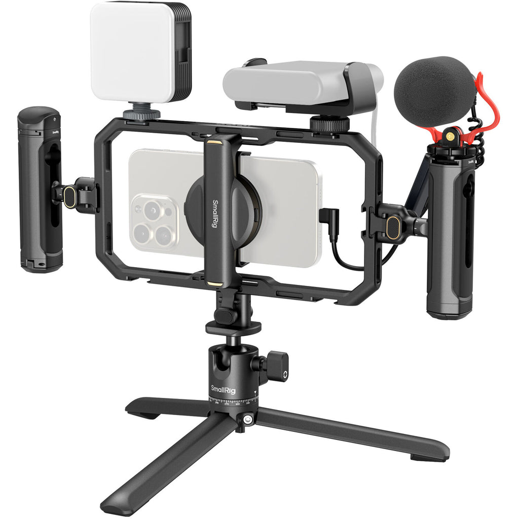 SmallRig visā vienā video komplekts viedtālruņu satura veidotājiem (Quick Pro Edition)