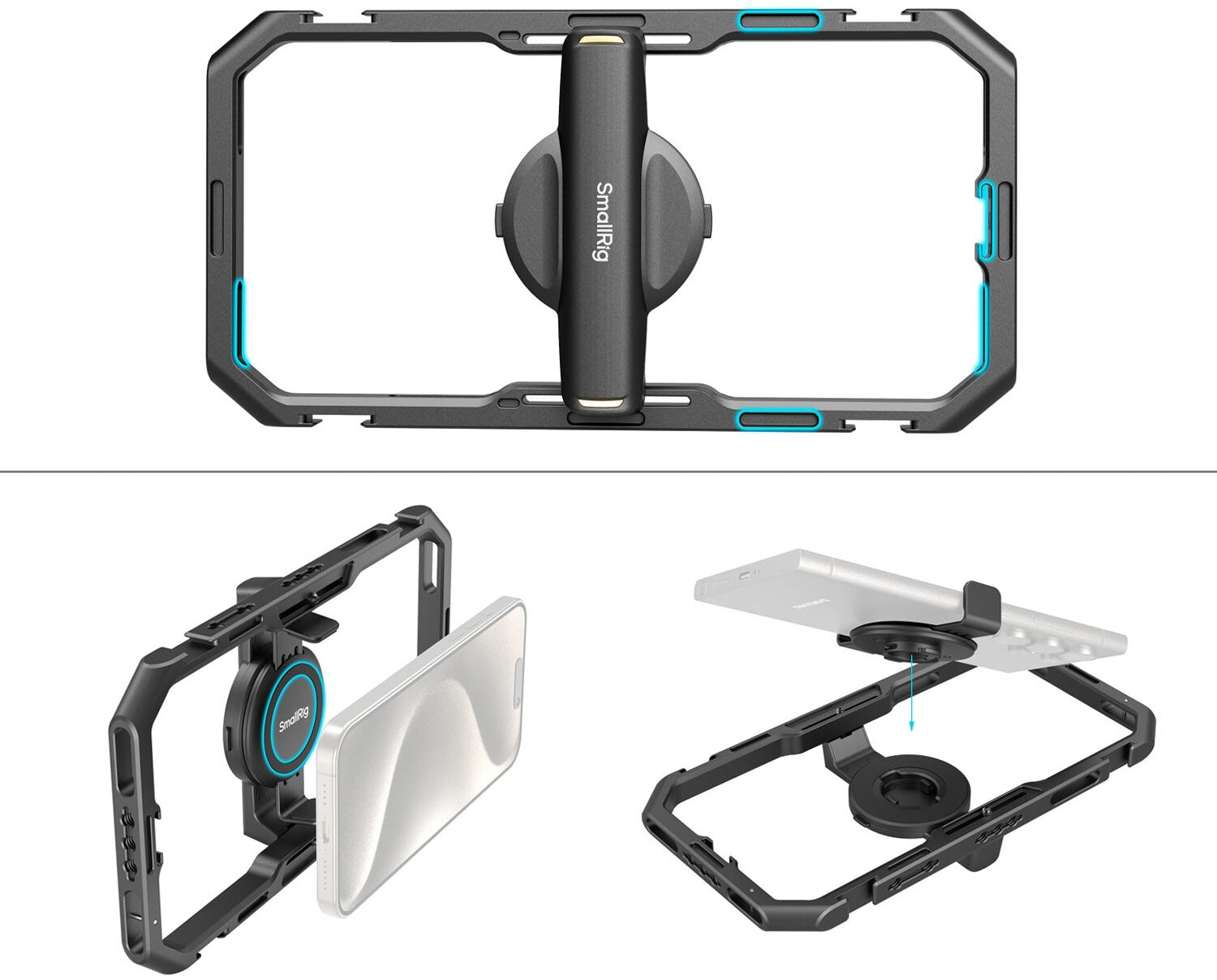 SmallRig visā vienā video komplekts viedtālruņu satura veidotājiem (Quick Pro Edition)