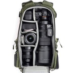 Think Tank Mindshift BackLight video equipment bag with padded compartments and adjustable straps for camera gear storage