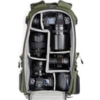 Think Tank Mindshift BackLight video equipment bag with padded compartments and adjustable straps for safe gear storage.