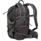 Think Tank Mindshift BackLight video equipment bag with padded compartments and adjustable straps for camera gear storage.
