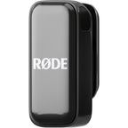 Rode Wireless Micro USB-C creator wireless microphone system with transmitter and receiver set on a plain background.