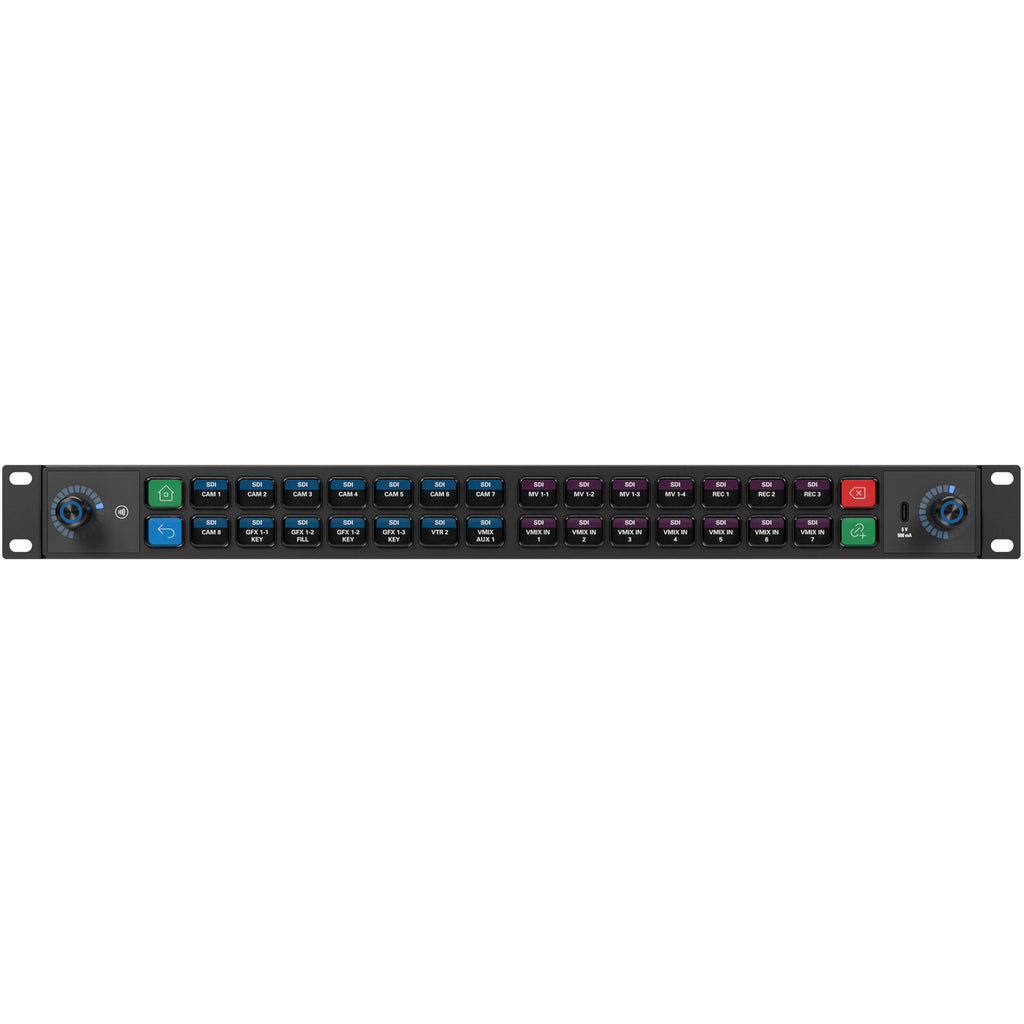 Elgato Stream Deck Studio video editing controller with customizable buttons and professional layout for streamers and content creators.