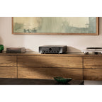 Marantz MODEL 60n stereo amplifier with sleek black design and control knobs, front view showing input options and power button.