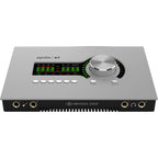 Universal Audio Apollo x4 Gen 2 Essentials+ Edition audio interface with multiple input/output ports and sleek design.