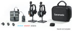 Saramonic WiTalk9 WT2S two-person wireless video microphone system with compact receivers and transmitters for professional audio.