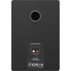Mackie CR5BT desktop speakers with black finish, featuring volume and input controls on the front panel.
