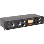 Warm Audio WA76-D signal processor unit with vintage-style controls and front panel in a professional studio setting
