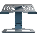 Reloop Stand Hub Pro laptop stand with adjustable arms and sturdy base, designed for ergonomic positioning and stability.