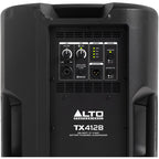 Alto Professional TX412B PA speaker with black enclosure and control panel, designed for professional sound reinforcement.