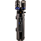 Zoom H5 digital recorder with multiple input ports and LCD screen, used for professional audio recording.