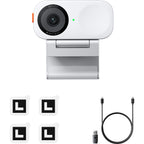 Insta360 Link 2C Standard video conferencing camera with adjustable lens and built-in microphone, designed for clear online meetings.