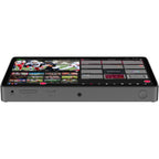 YoloLiv YoloBox Extreme video monitor displaying live streaming interface with multiple video feeds and control buttons.