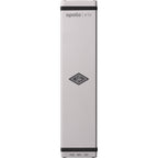 Universal Audio Apollo e1x microphone preamps with sleek design and multiple input options displayed in image.