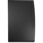 Kali Audio SM-8 active nearfield monitor speaker with black enclosure and front-facing ports, positioned on a studio desk.