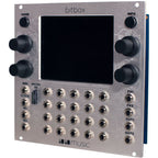 Semi-modular synthesizer 1010music Bitbox MK2 with multiple knobs, buttons, and patch points for versatile sound creation.
