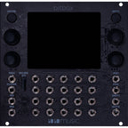 1010music Bitbox MK2 semi-modular synthesizer with colorful knobs, buttons, and patch points on a black panel, ready for music creation.