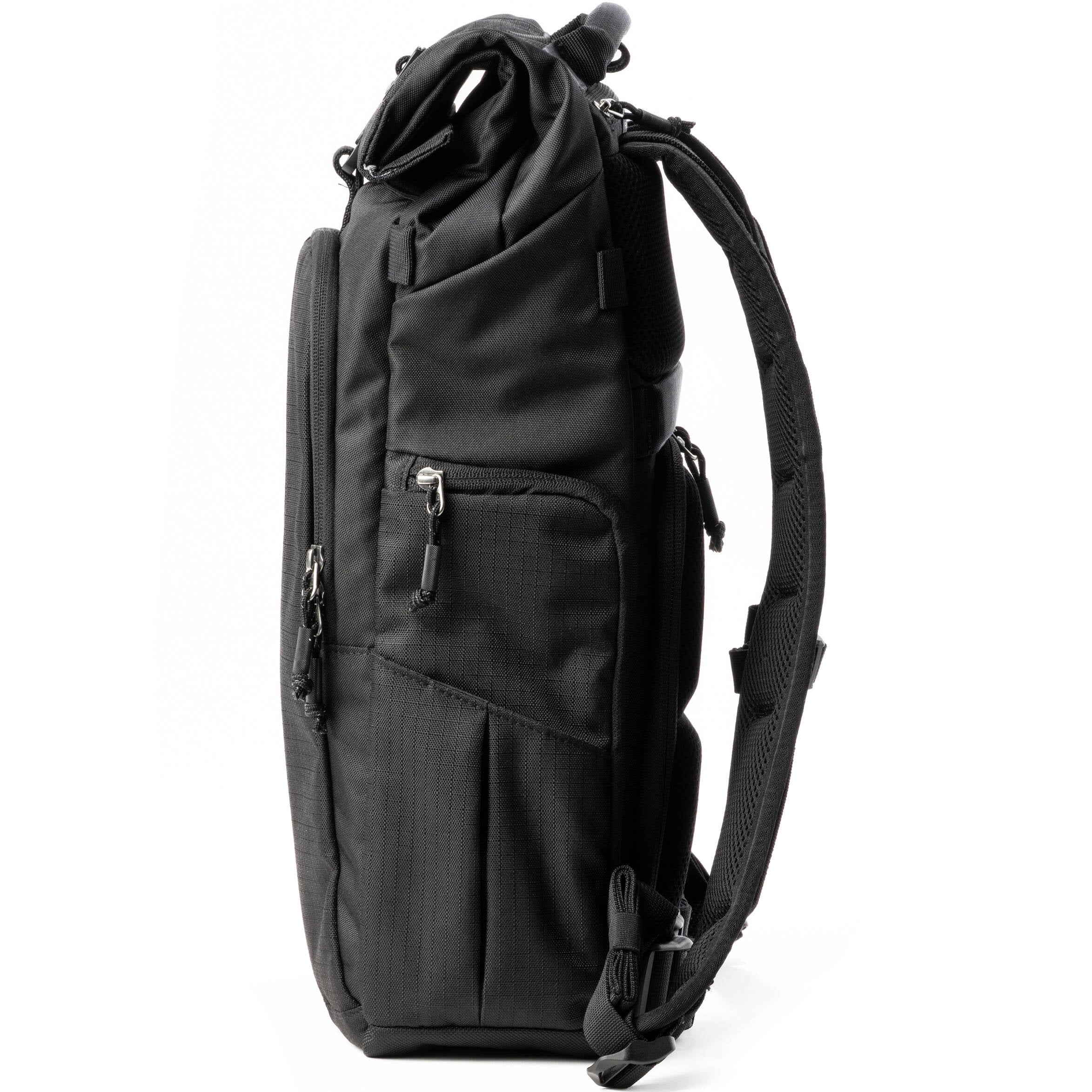 Think Tank FocusPoint RollTop video equipment bag with adjustable straps and durable material for secure gear storage.