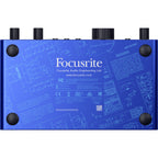 Focusrite Scarlett 2i2 4th Gen Anniversary Edition audio interface with dual inputs and sleek design.