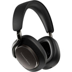 Bowers & Wilkins Px8 S2 wireless headphones with sleek black design and cushioned ear cups on a white background.