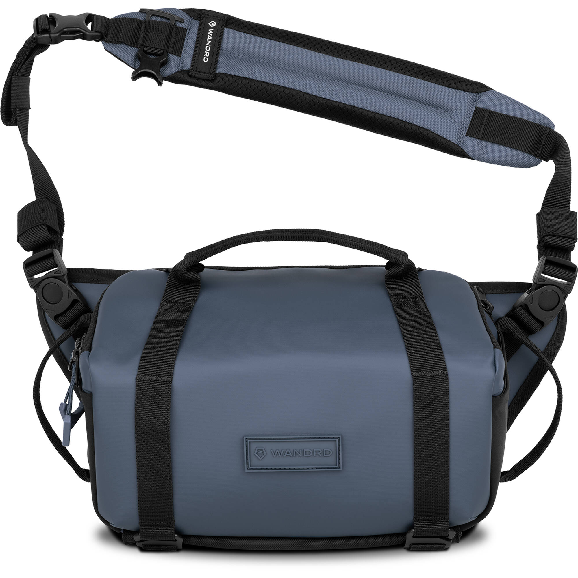 Wandrd Rogue Sling video equipment bag with adjustable strap and multiple compartments for cameras and accessories.