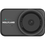 Hollyland Lyra 4K UHD webcam for video conferencing with built-in microphone, sleek black design, and adjustable mount.