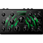 Erica Synths Xenodrive effects pedal with control knobs and input/output jacks on a black metal enclosure.