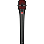 SE Electronics V7 ENG dynamic microphone with metal grille and controls, ideal for professional broadcasting and live sound applications.