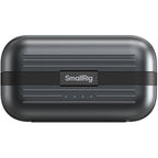 SmallRig S70 wireless microphone system with two transmitters, two receivers, and charging case for clear audio recording.