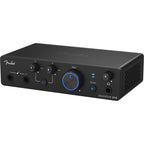 Fender Quantum LT 4 USB audio interface with multiple input ports and control knobs, compact design for music recording.