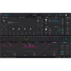 Arturia Pigments 7 virtual instrument plugin interface with colorful waveform displays and control knobs.