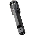 Warm Audio Retro 64 dynamic microphone shown in black with built-in stand mount for studio recording and live performance.