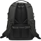 Wandrd Prvke Zip video equipment bag with multiple compartments for cameras, lenses, and accessories, black color, front view.