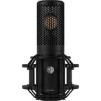 Shure KSM40C condenser microphone with a sturdy metal body and professional microphone capsule for studio recording.