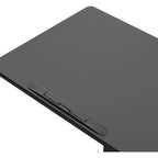 K&M 12186 laptop desk stand with adjustable height and ergonomic design, suitable for comfortable workspace setup.