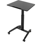 K&M 12186 laptop desk stand with adjustable height and ergonomic design, suitable for comfortable laptop use.