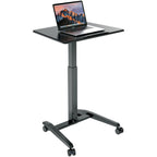 K&M 12186 laptop desk stand with adjustable height and ergonomic design, perfect for comfortable workspace setup.