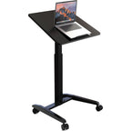 K&M 12186 laptop desk stand with adjustable height and ergonomic design for comfortable working on a desk.