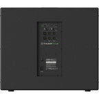 Mackie Thump18Sv4 active subwoofer, large black speaker with control panel and sturdy build, designed for powerful bass.