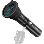 SmallRig RF 20C portable focusable LED video light showing adjustable brightness and compact design for video production.