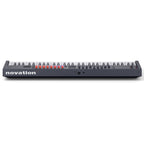 Novation FLkey 2 61 MIDI keyboard with 61 keys, colorful pads, and control knobs for music production and performance.