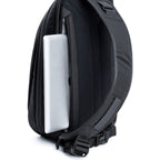 Think Tank TurnStyle video equipment bag with adjustable strap and multiple compartments for camera gear and accessories.